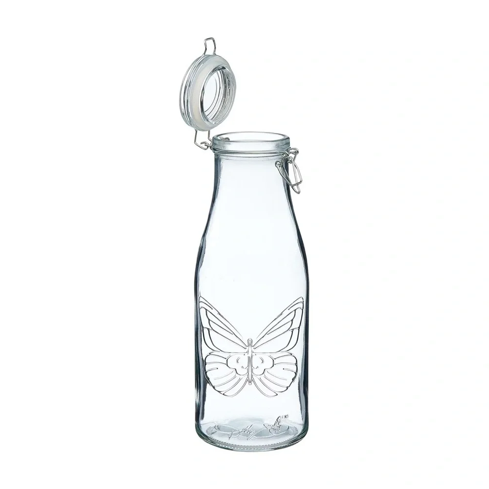 Dolly Parton Butterfly Glass Bottle with Clip Top - Picture 2 of 2